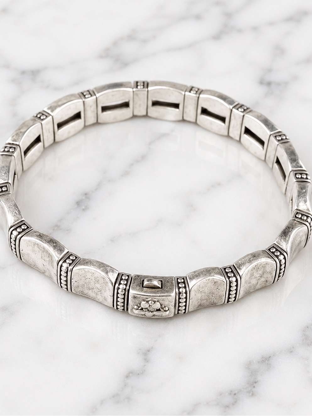 Lagos Imagine Retired 925 Sterling Silver Inverted Link Bracelet 7” 38g